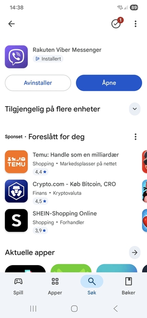 Velg Åpne