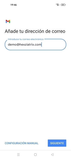 Introduzca su Dirección de correo electrónico y seleccione SIGUENTE