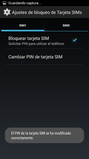 Su PIN de la tarjeta SIM ha sido cambiado
