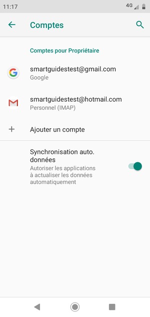 Sélectionnez votre compte Google