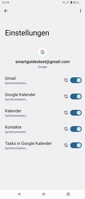 Ihre Kontakte von Google werden nun auf Ihr Xperia synchronisiert