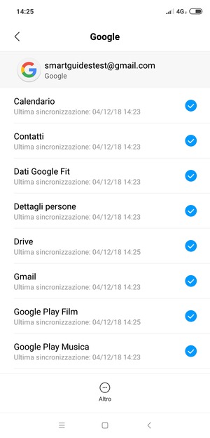 Assicurati che Contatti sia selezionato