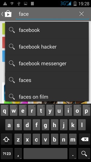 Enter the app name and select Search