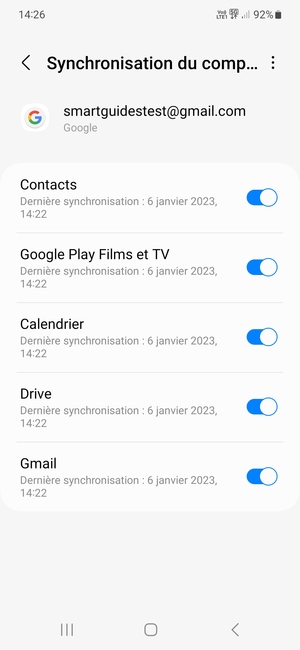 Sélectionnez le bouton du Menu