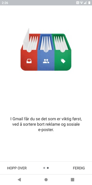 Velg FERDIG