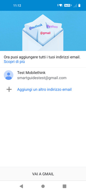 Seleziona VAI A GMAIL