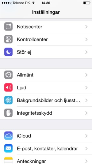 Välj Allmänt