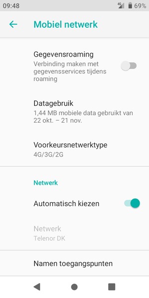 Schakel Automatisch kiezen uit