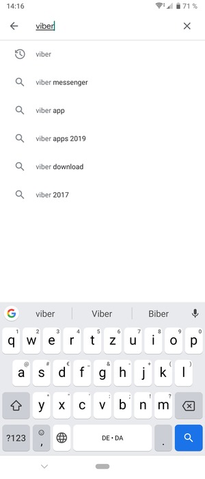 Geben Sie den Namen der App ein und wählen Sie Suchen