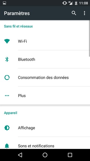 Sélectionnez Plus