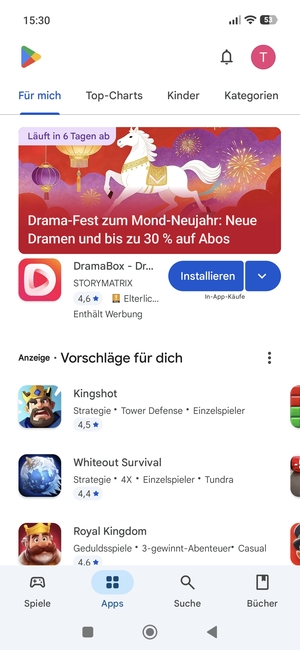 Wählen Sie Suche