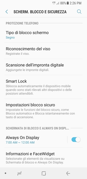 Il tuo telefono è ora protetto dal blocco schermo
