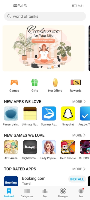 Select the Search bar