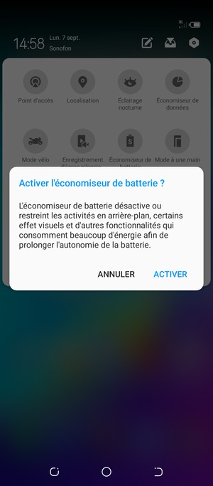 Sélectionnez ACTIVER