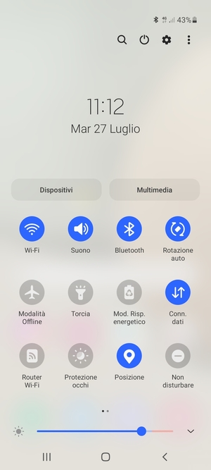 Disattiva Wi-Fi e Bluetooth