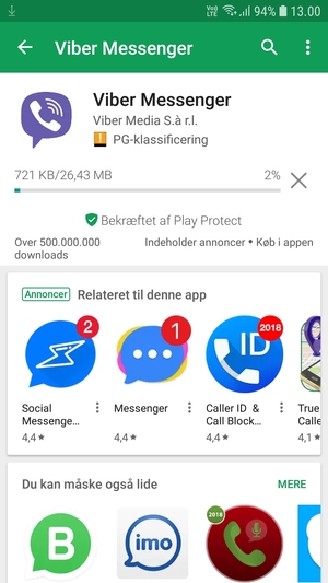 Afvent at installeringen er afsluttet