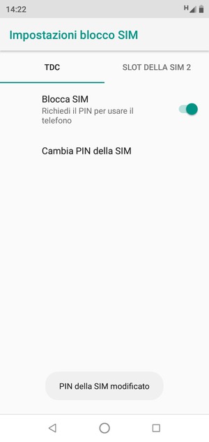 Il tuo PIN della SIM è stato modificato