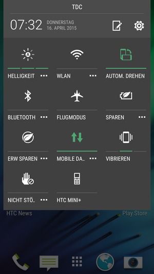 Wählen Sie Automatische Helligkeit