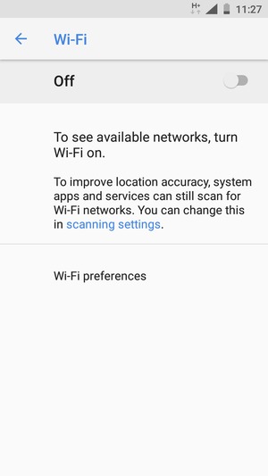 Turn on Wi-Fi