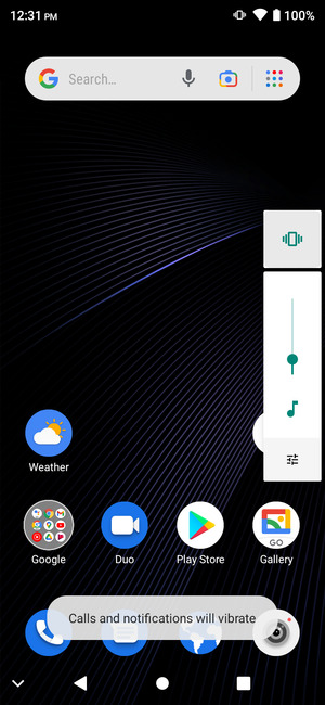 Select Vibrate to change to mute mode