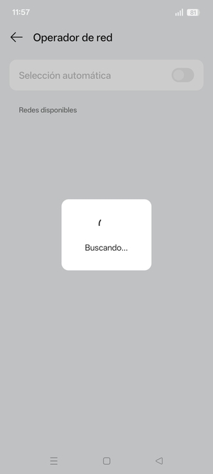 Espere a que la búsqueda termine