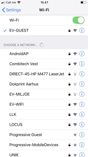 You are now connected to the Wi-Fi network