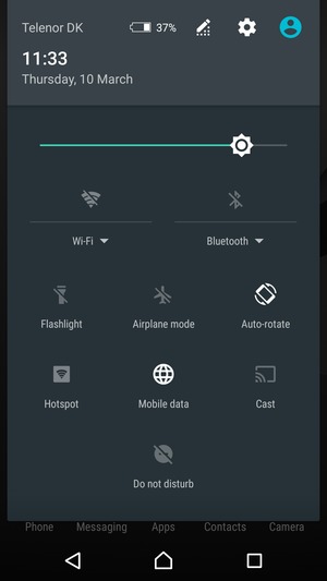 Adjust brightness to the required level
