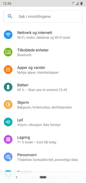 Velg Nettverk og internett