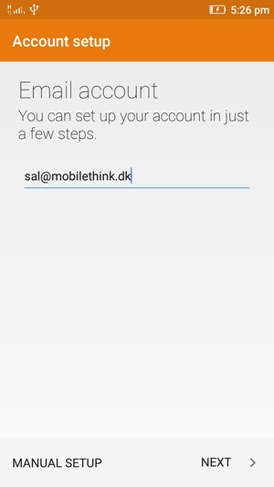 Enter your email address and select NEXT