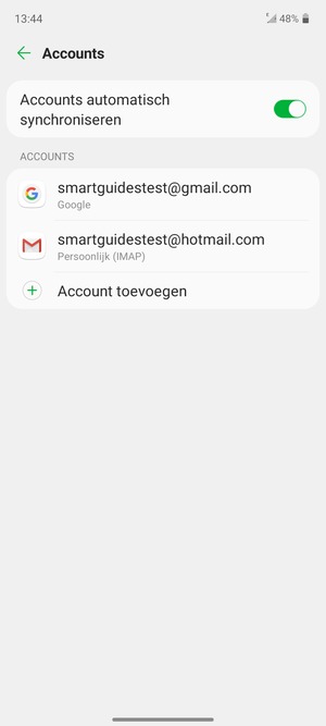 Selecteer uw Google-account