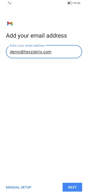 Enter your Email address and select NEXT