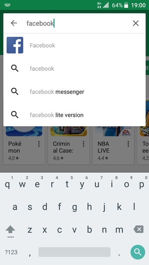 Inserisci il nome dell'app e seleziona Ricerca