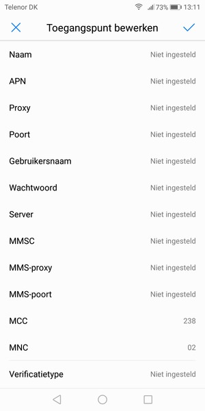 Voer mms-gegevens in