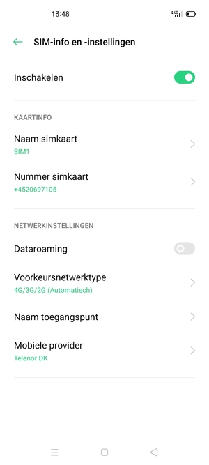 Selecteer Naam toegangspunt