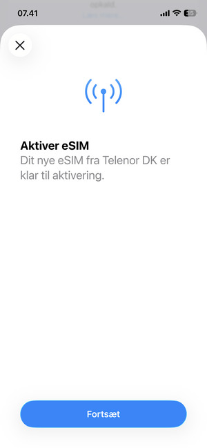 Vælg Fortsæt