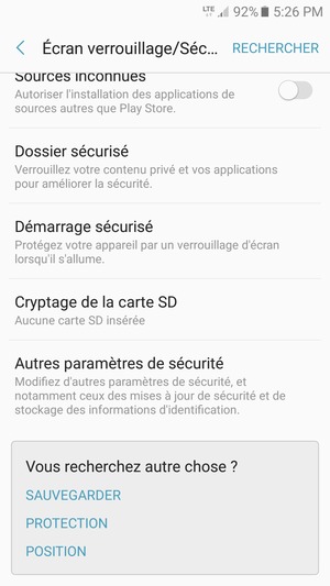 Faites défiler et sélectionnez Autres paramètres de sécurité