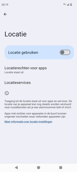 Schakel Locatie gebruiken uit