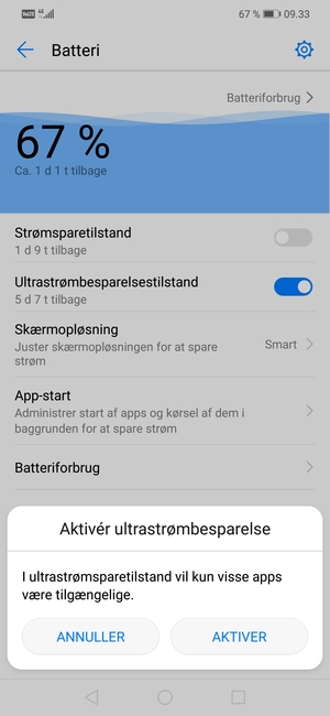 Vælg AKTIVER