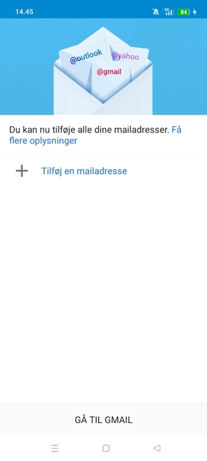 Vælg Tilføj en mailadresse
