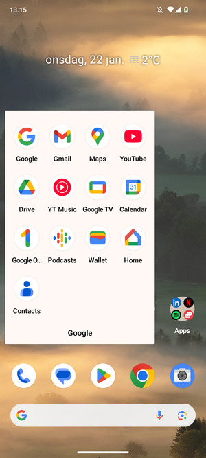Vælg Gmail