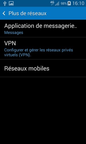 Sélectionnez Réseaux mobiles