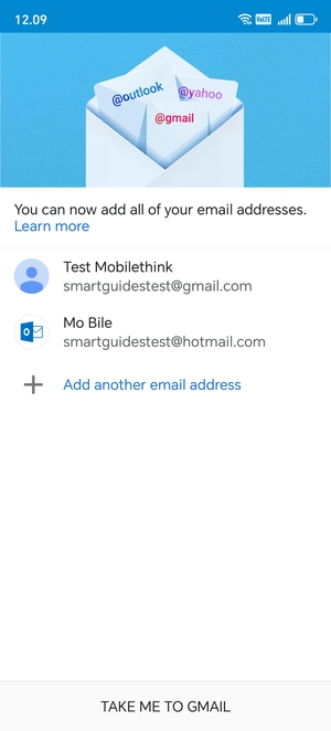 Select TAKE ME TO GMAIL
