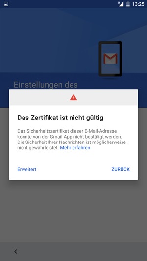 Wählen Sie ZURÜCK