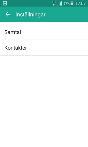 Om du ser denna
skärm, välj Kontakter