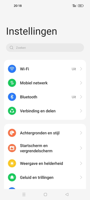 Selecteer Wi-Fi