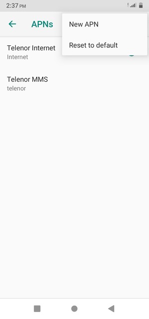 Select Reset to default