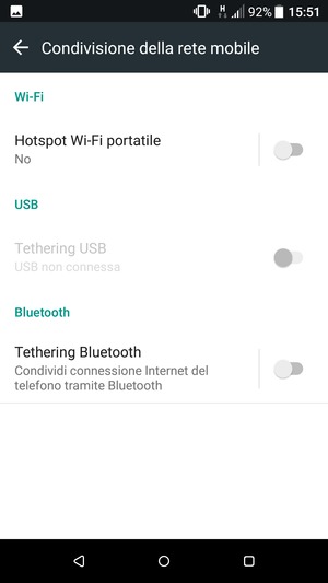 Seleziona Hotspot Wi-Fi portatile