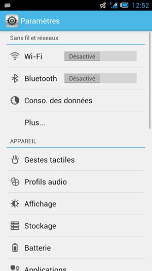 Sélectionnez Plus...