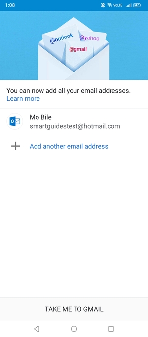 Select TAKE ME TO GMAIL