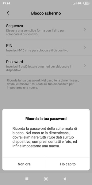 Seleziona Ho capito